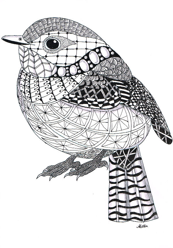 zentangle coloring pages of animals - photo #35